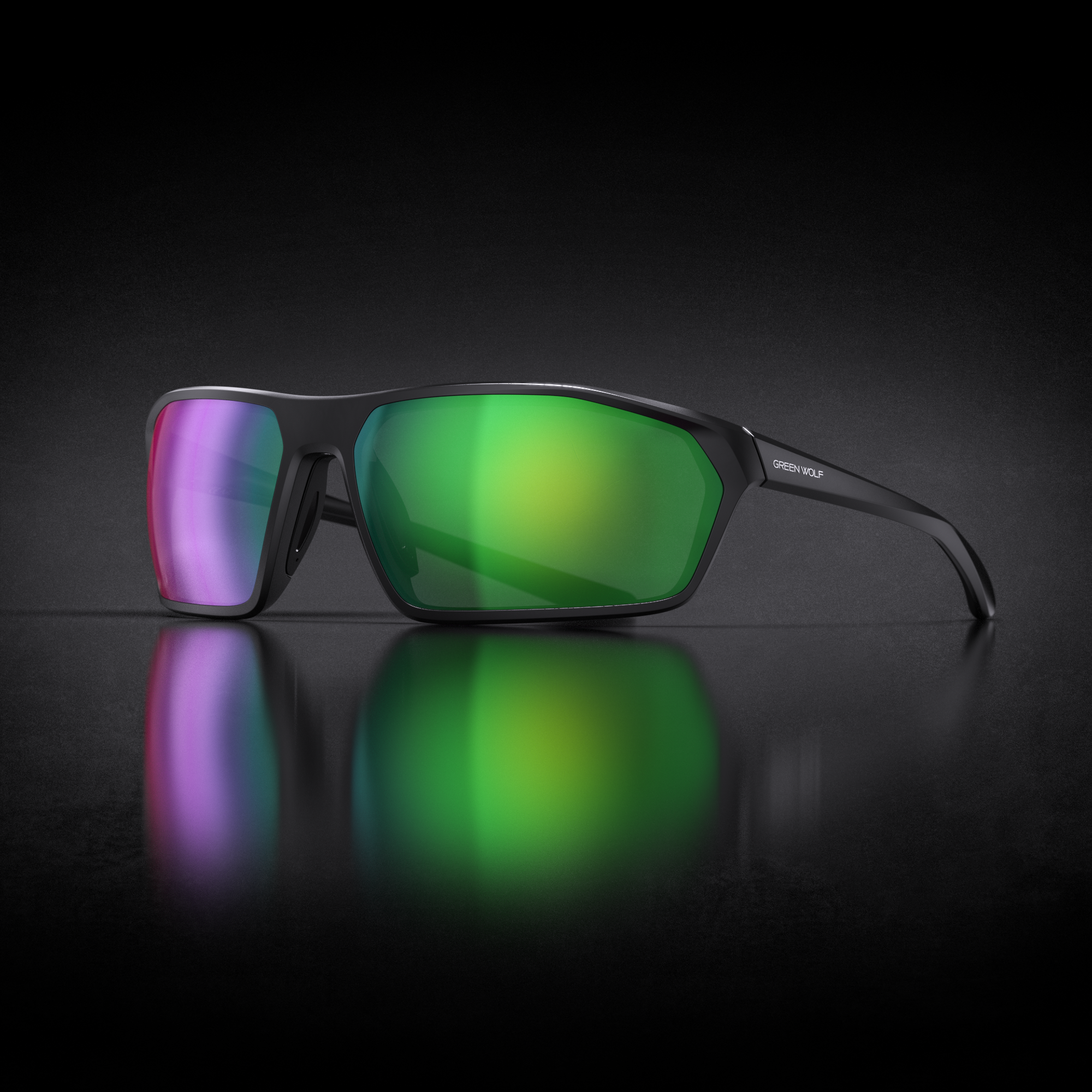 Green Wolf Ace   Black Green